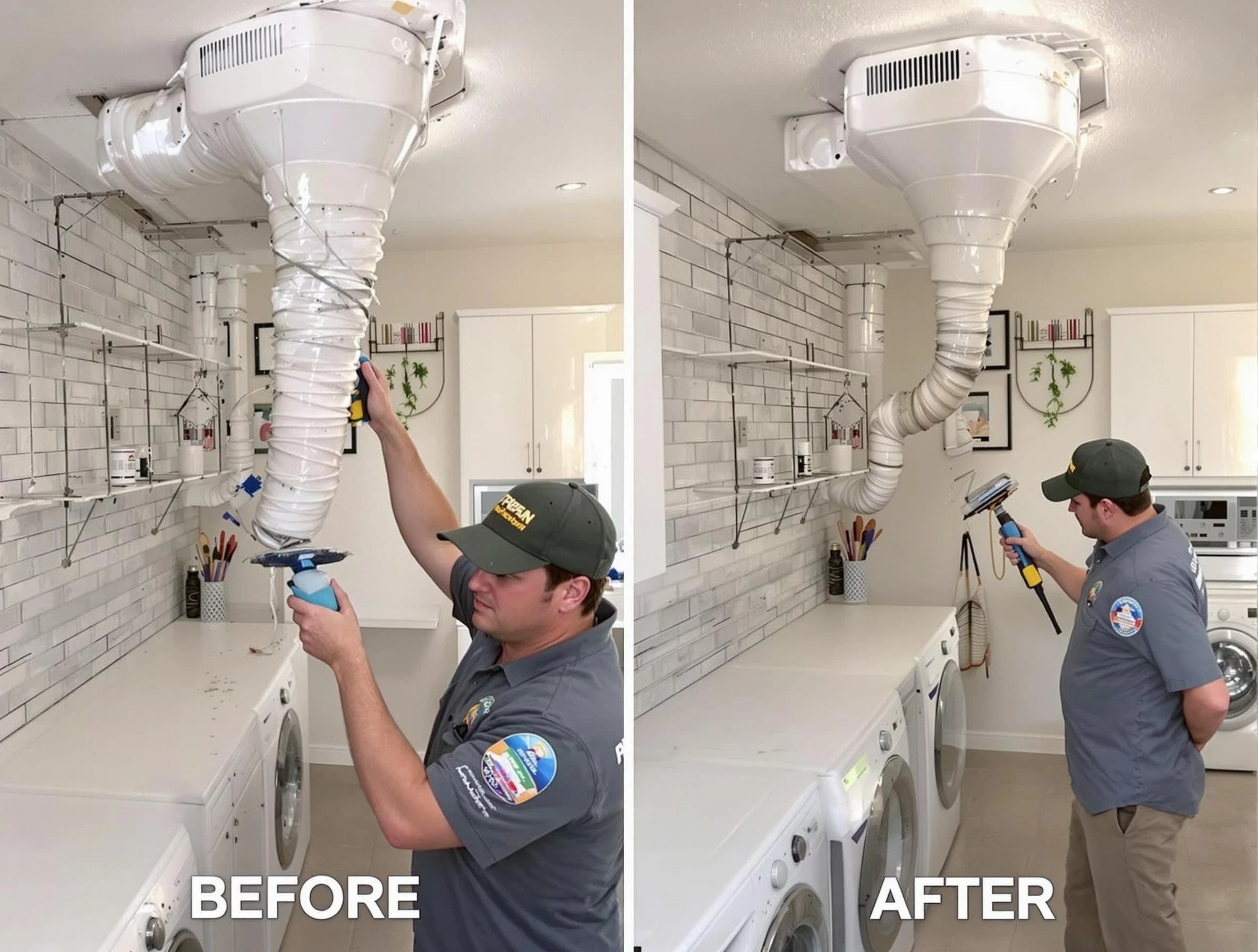 Professional dryer exhaust vent cleaning by West Bountiful Dryer Vent Cleaning in West Bountiful