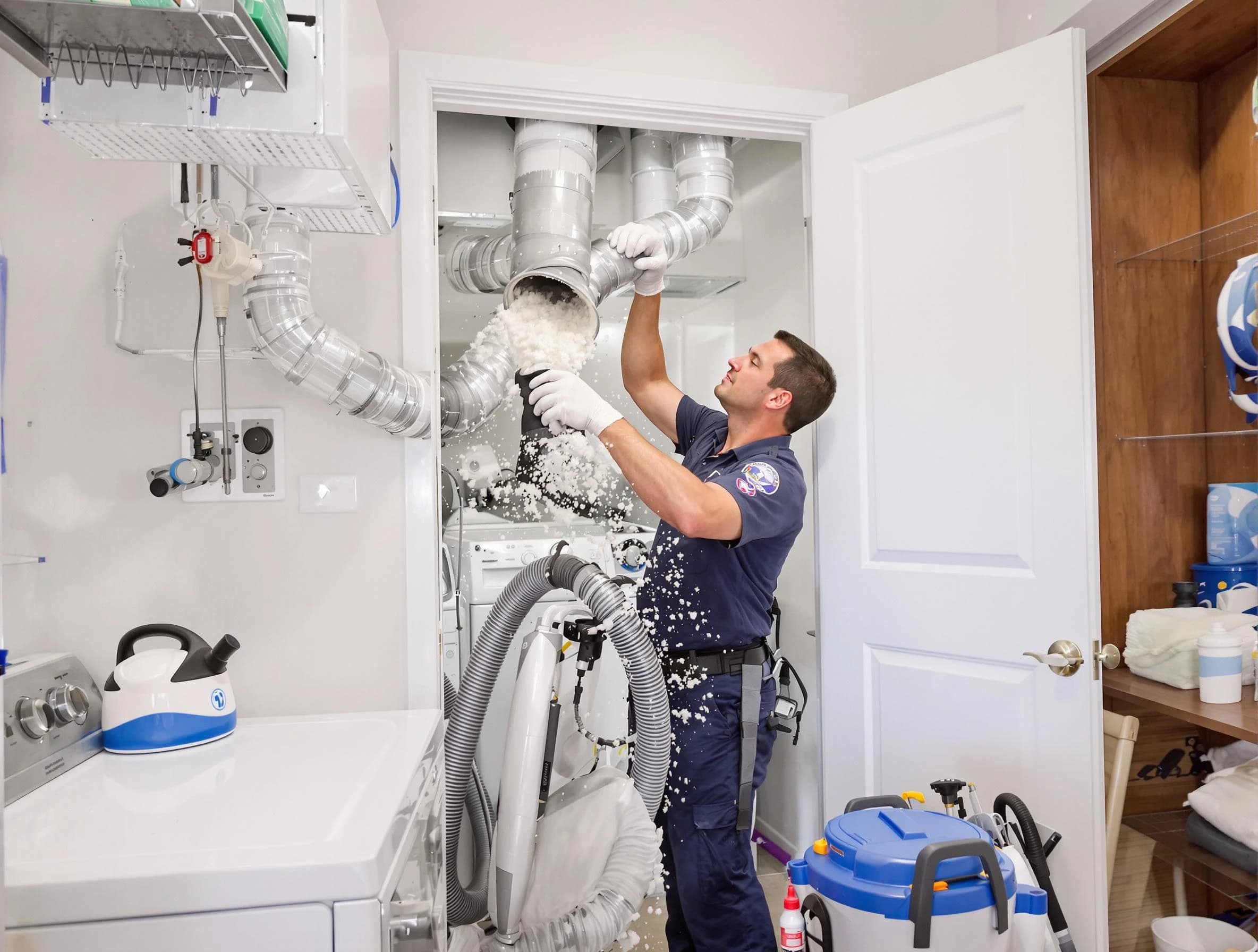 West Bountiful Dryer Vent Cleaning technician delivering thorough residential dryer vent cleaning service in West Bountiful