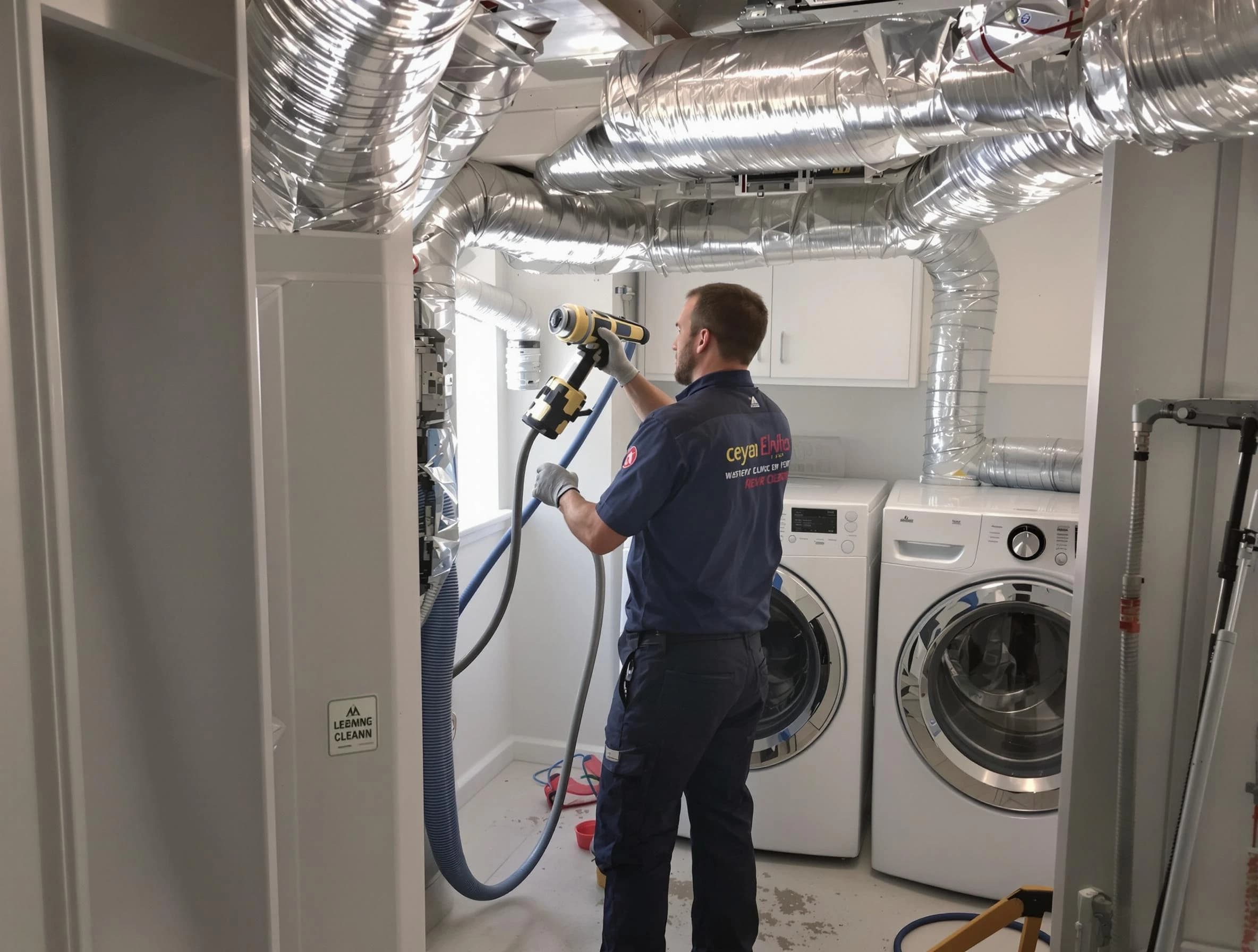 West Bountiful Dryer Vent Cleaning specialist using advanced equipment for thorough duct cleaning in West Bountiful